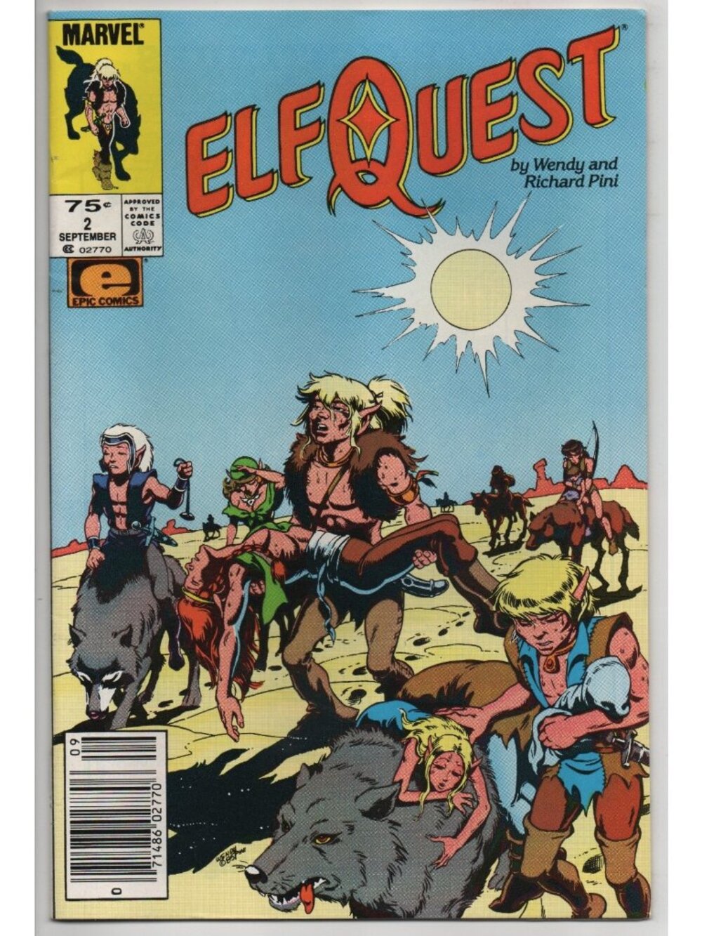 Elfquest 2 Marvel Epic Comics 1985 VF 8.0 Newsstand Wendy Richard Pini